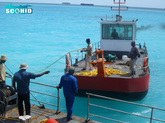 Anchor Tugboat for Supporting Dredgers in the Maldives