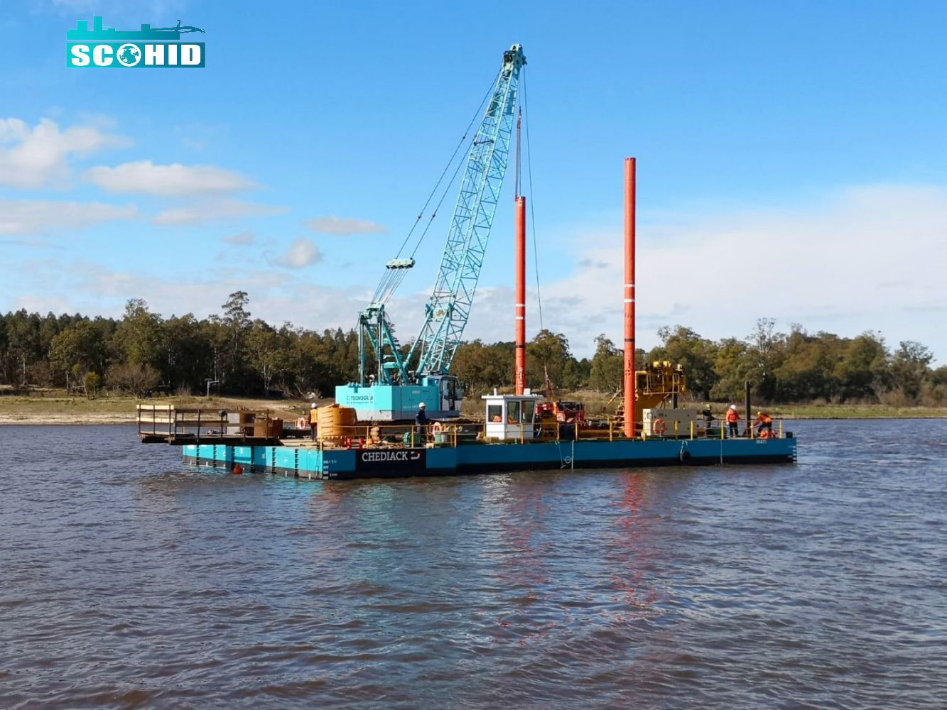 Uesd in The Lake Transporting Heavy Equipment Floating Pontoon Modular Pontoon Barge with Trustworthy Price