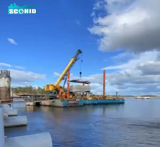 Uesd in The Lake Transporting Heavy Equipment Floating Pontoon Modular Pontoon Barge with Trustworthy Price