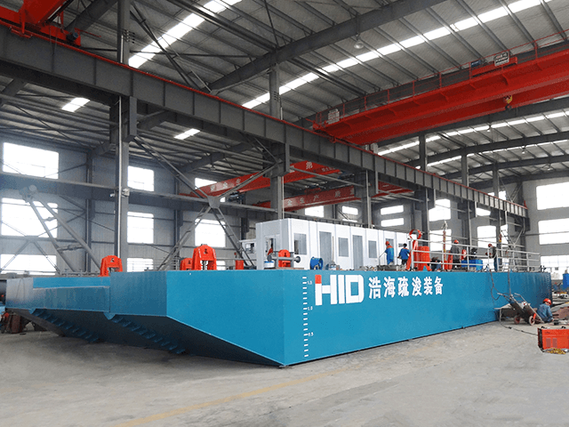 Dismountable Cargo Logistic Transportation Stable Logistic Cargo Deck Barges with Telescopic Booms