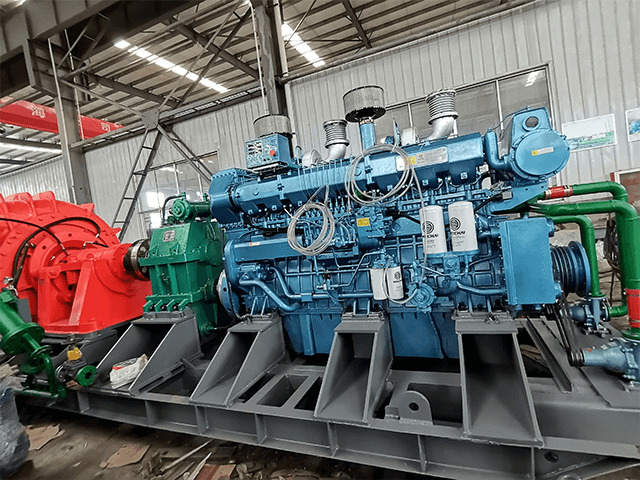 Booster Pump on Shore for 20 Inch Cutter Suction Dredger