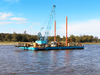 Self Propelled 200t Heavy Equipment Logistic Transportation Barges for River/Lake 