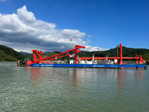 20 Inch with Comins Engine Suction Dredger in The River 