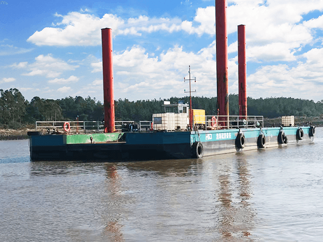 Modular Barge for Excavator Backhoe Dredger